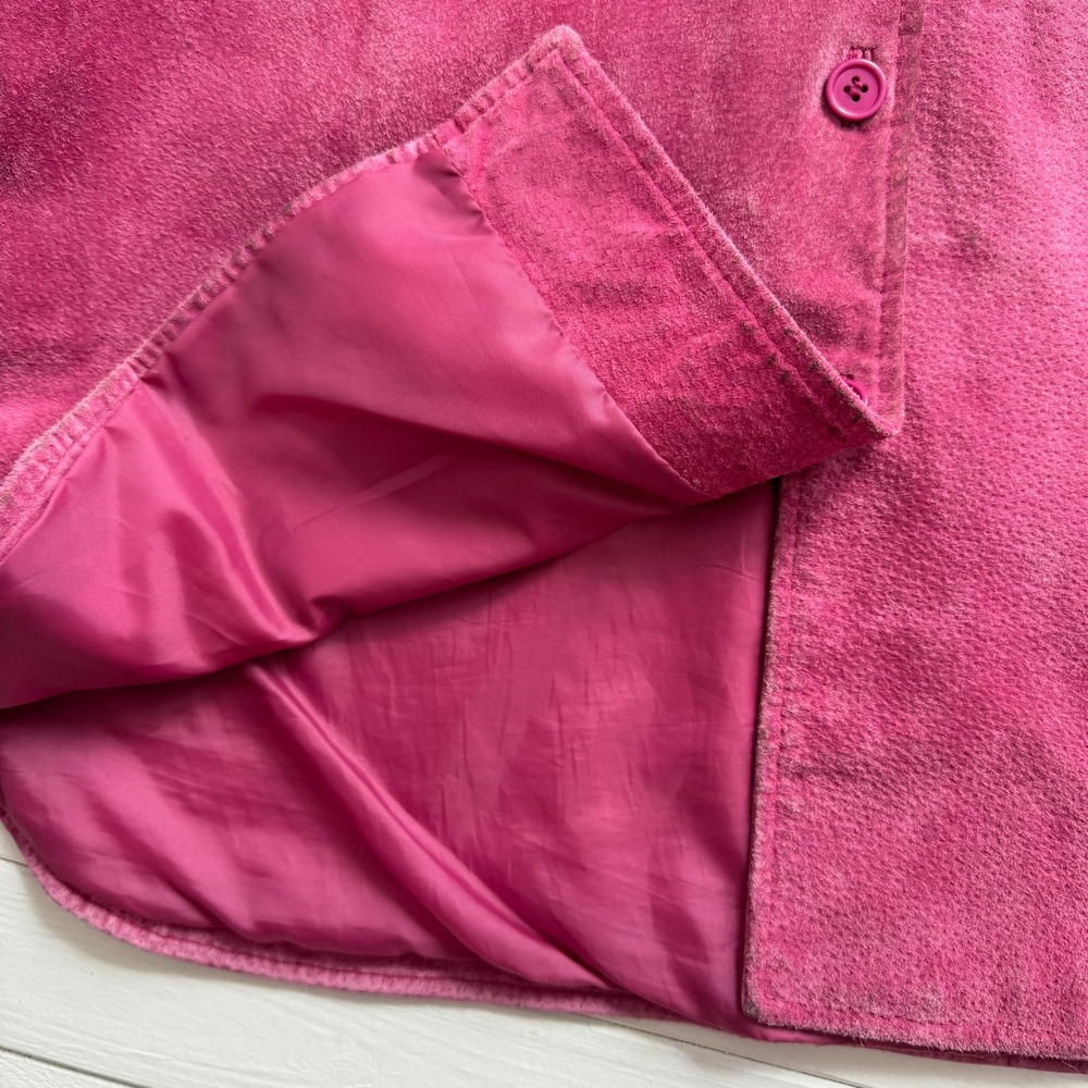 Chadwick's y2k vtg hot pink suede plus‎ size jacket shacket size 2X - Picture 6 of 7